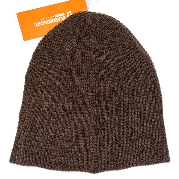 NWT Bearded Goat Boatyard Waffle Knit Cap Beanie Oxblood Brown OSFA - Picture 7 of 10